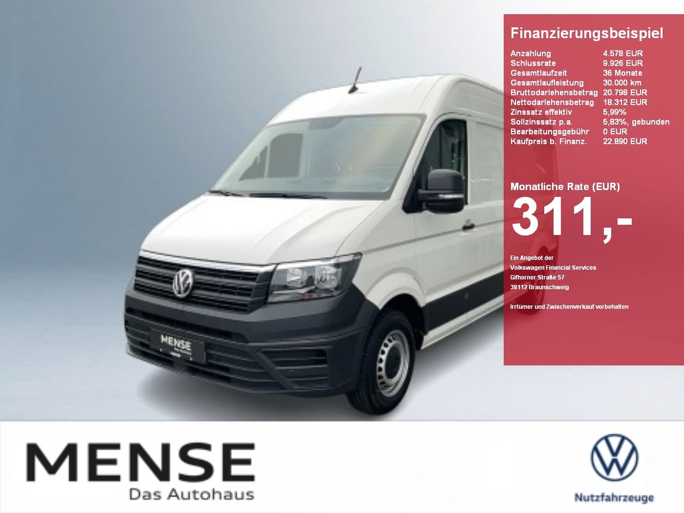 Volkswagen Crafter Kasten mittlerer Radstand Crafter 35 Kas