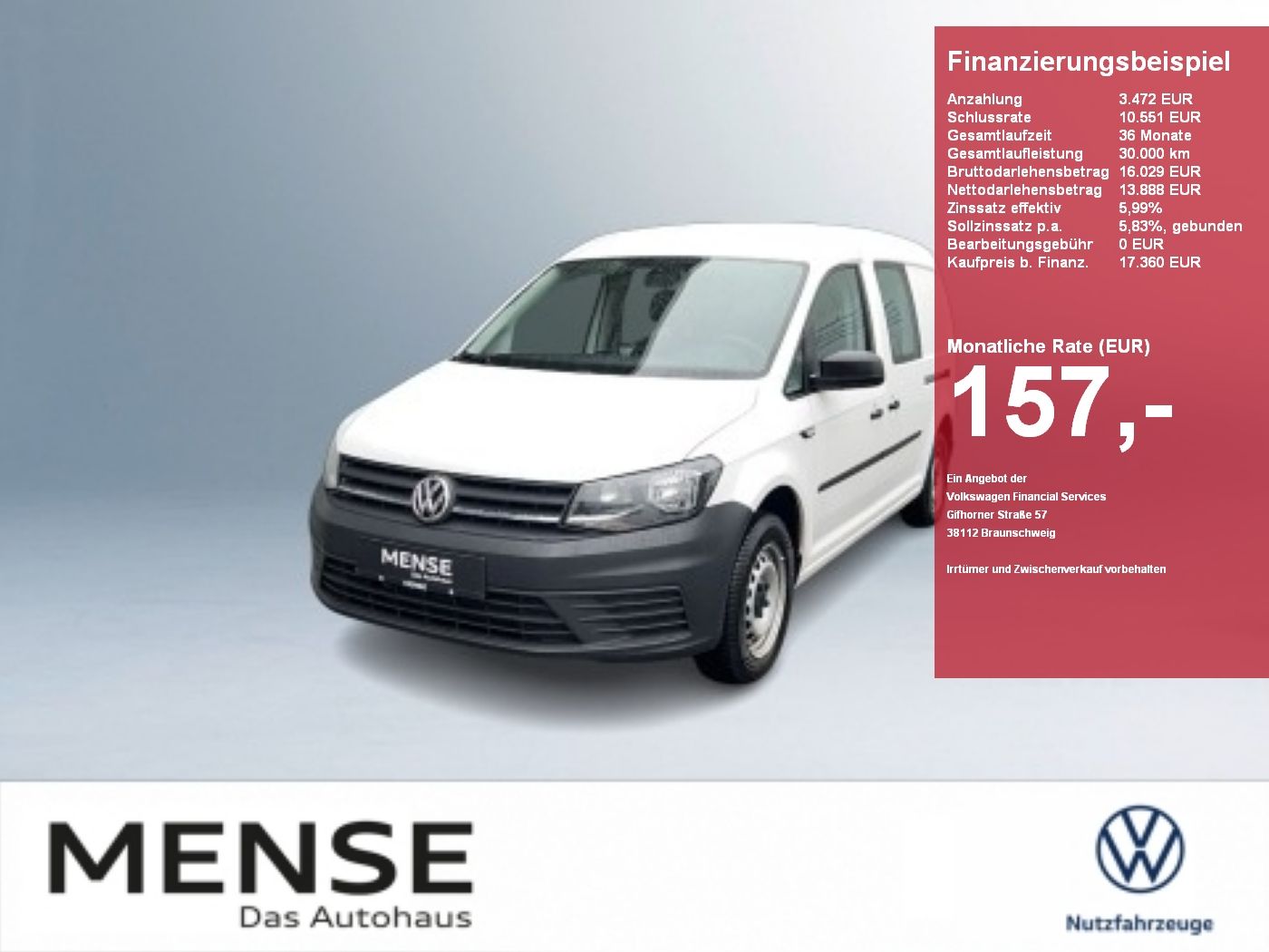 Volkswagen Caddy Maxi Kombi Basis AHK PDC