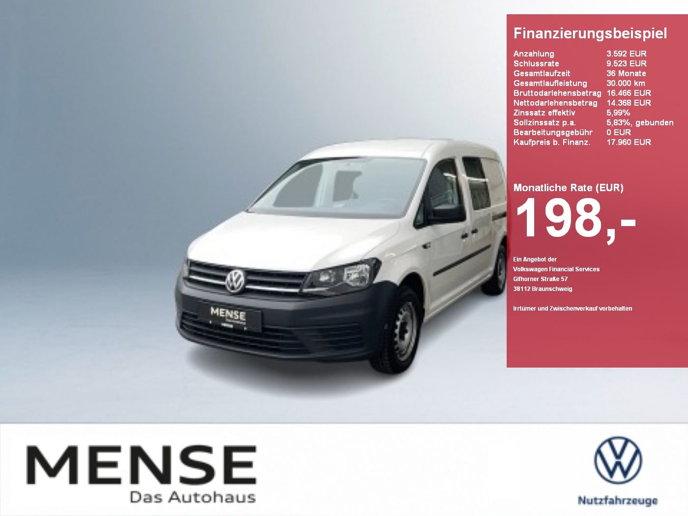 Volkswagen Caddy Maxi Kombi Basis Caddy |AHK|PDC